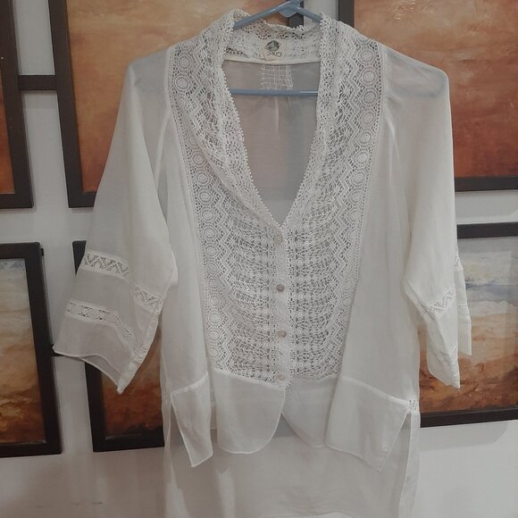 Anthropologie crochet blouse - Picture 1 of 16